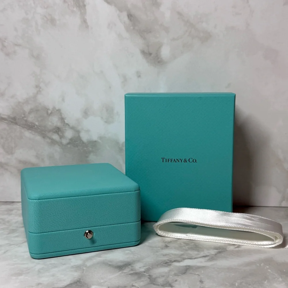 Tiffany & Co. | Earring Jewelry Box w/ Storage Box | Minty Cyan Hue